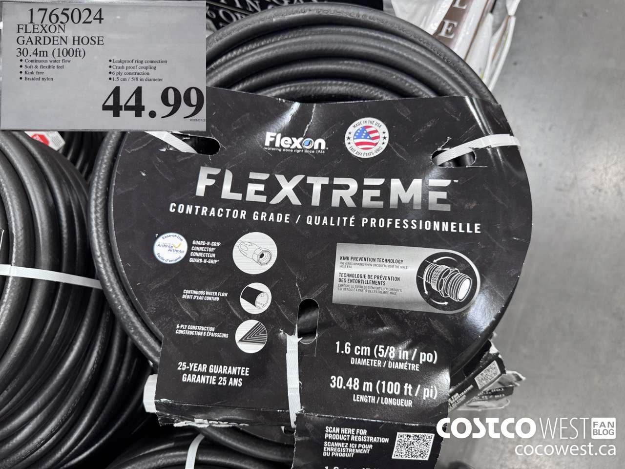 1765024 FLEXON GARDEN HOSE 100FT $44.99