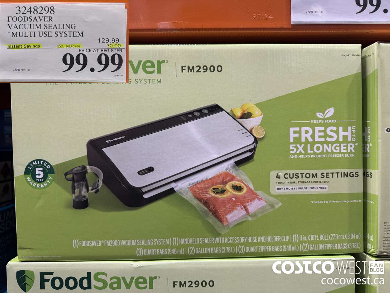 3248298 FOODSAVER VACUUM SEALING SYSTEM ($30.00 INSTANT SAVINGS EXPIRES ON 2025-03-30) $99.99