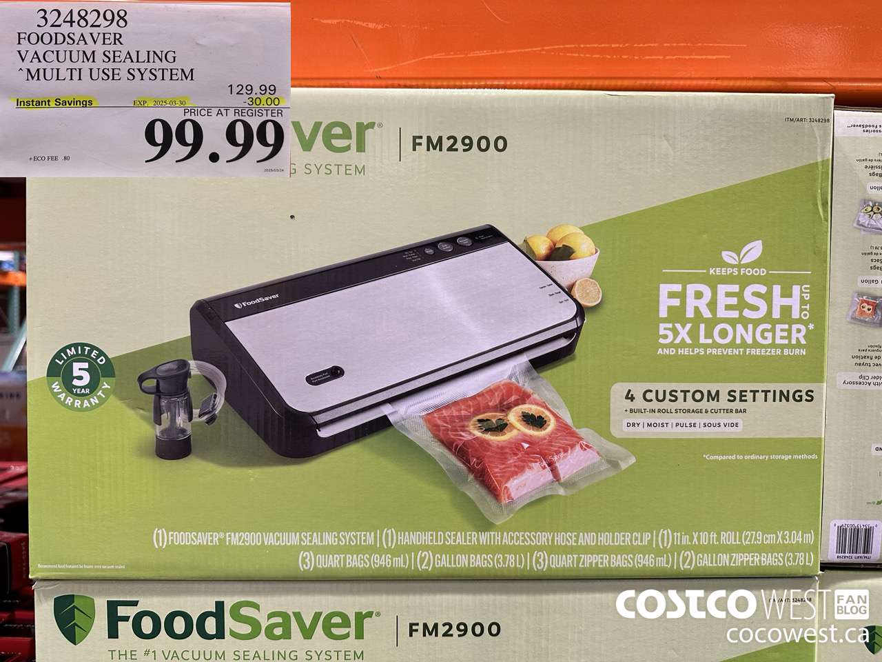 3248298 FOODSAVER VACUUM SEALING SYSTEM ($30.00 INSTANT SAVINGS EXPIRES ON 2025-03-30) $99.99