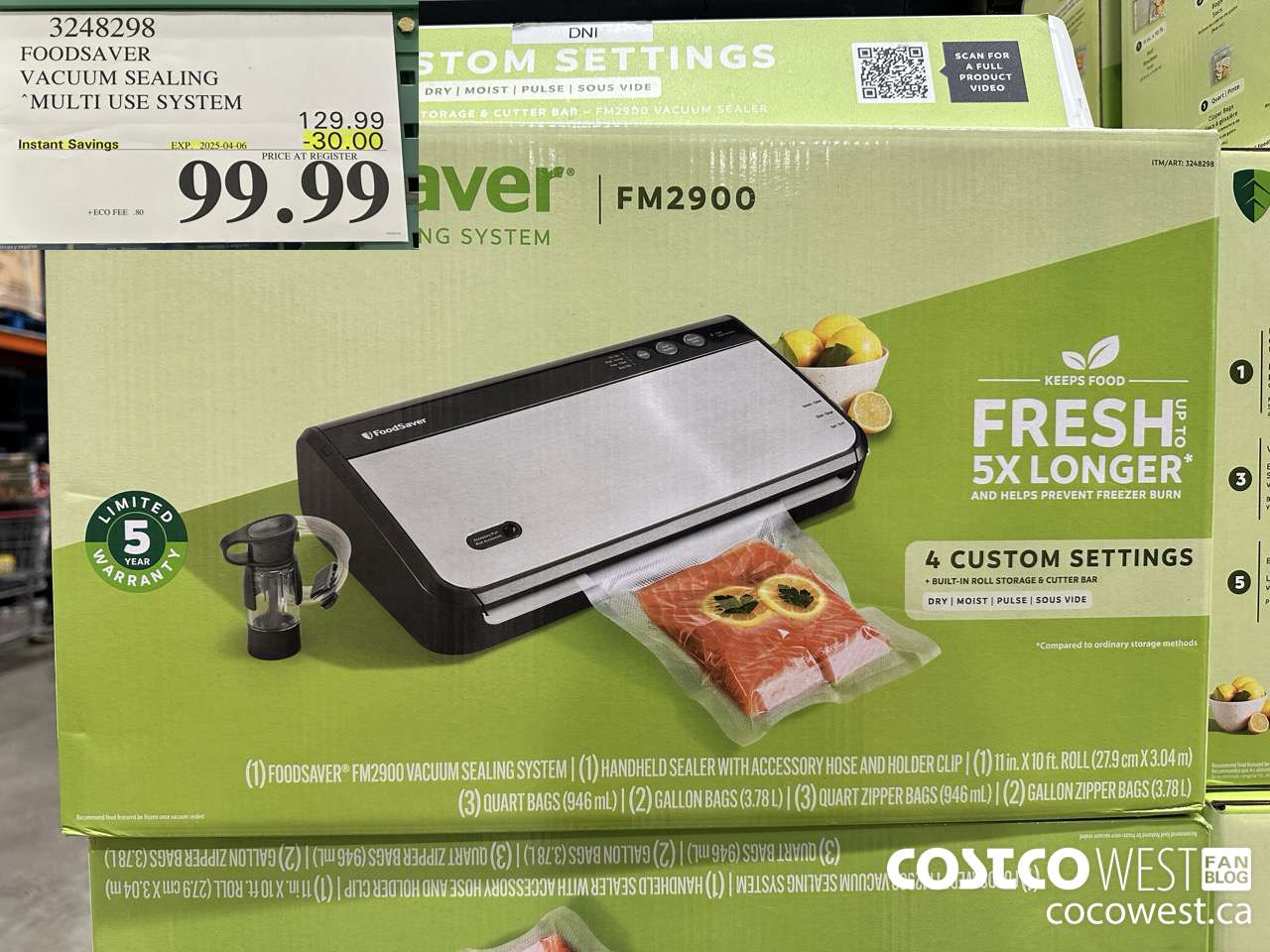 3248298 FOODSAVER VACUUM SEALING SYSTEM ($30.00 INSTANT SAVINGS EXPIRES ON 2025-04-06) $99.99