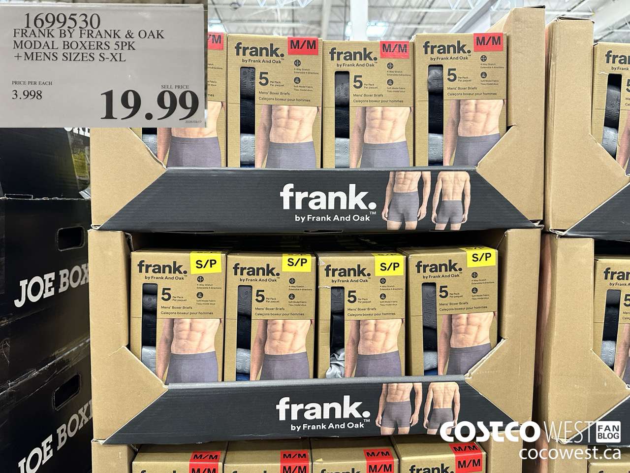 1699530 FRANK BY FRANK & OAK MODAL BOXERS 5PK MENS SIZES S-XL $19.99