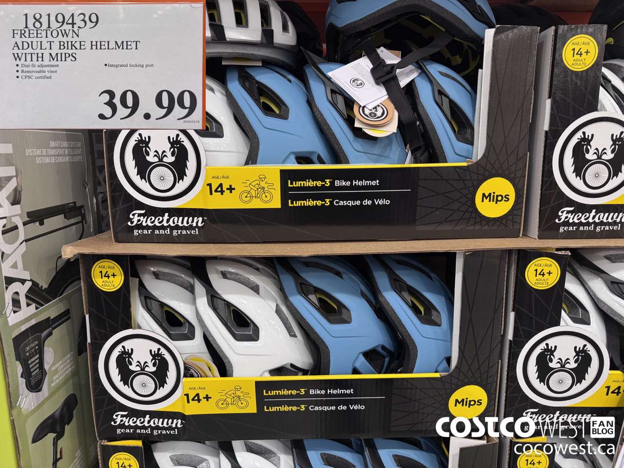 1819439 FREETOWN ADULT BIKE HELMET WITH MIPS $39.99