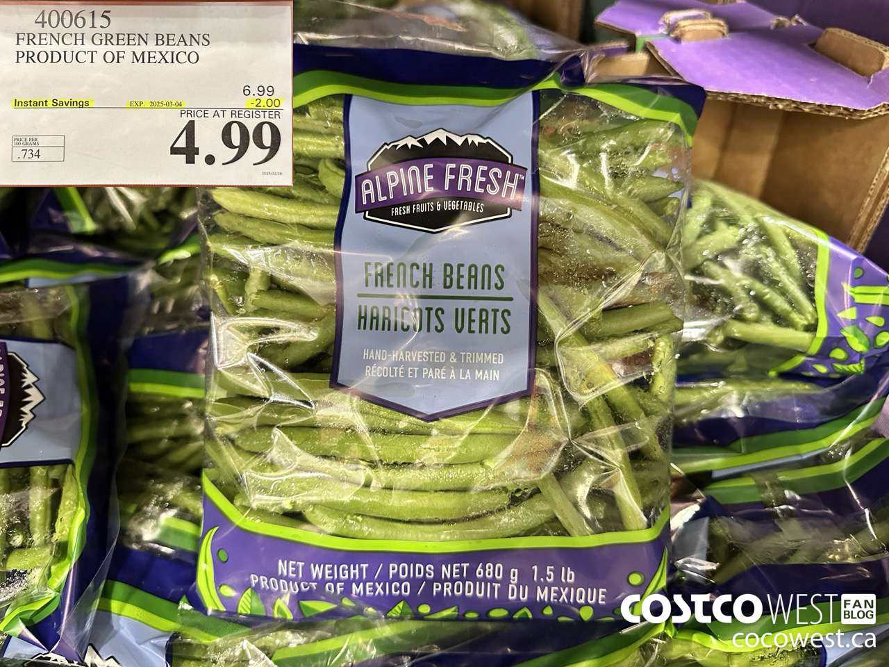 400615 FRENCH GREEN BEANS PRODUCT OF MEXICO ($2.00 INSTANT SAVINGS EXPIRES ON 2025-03-04) $4.99