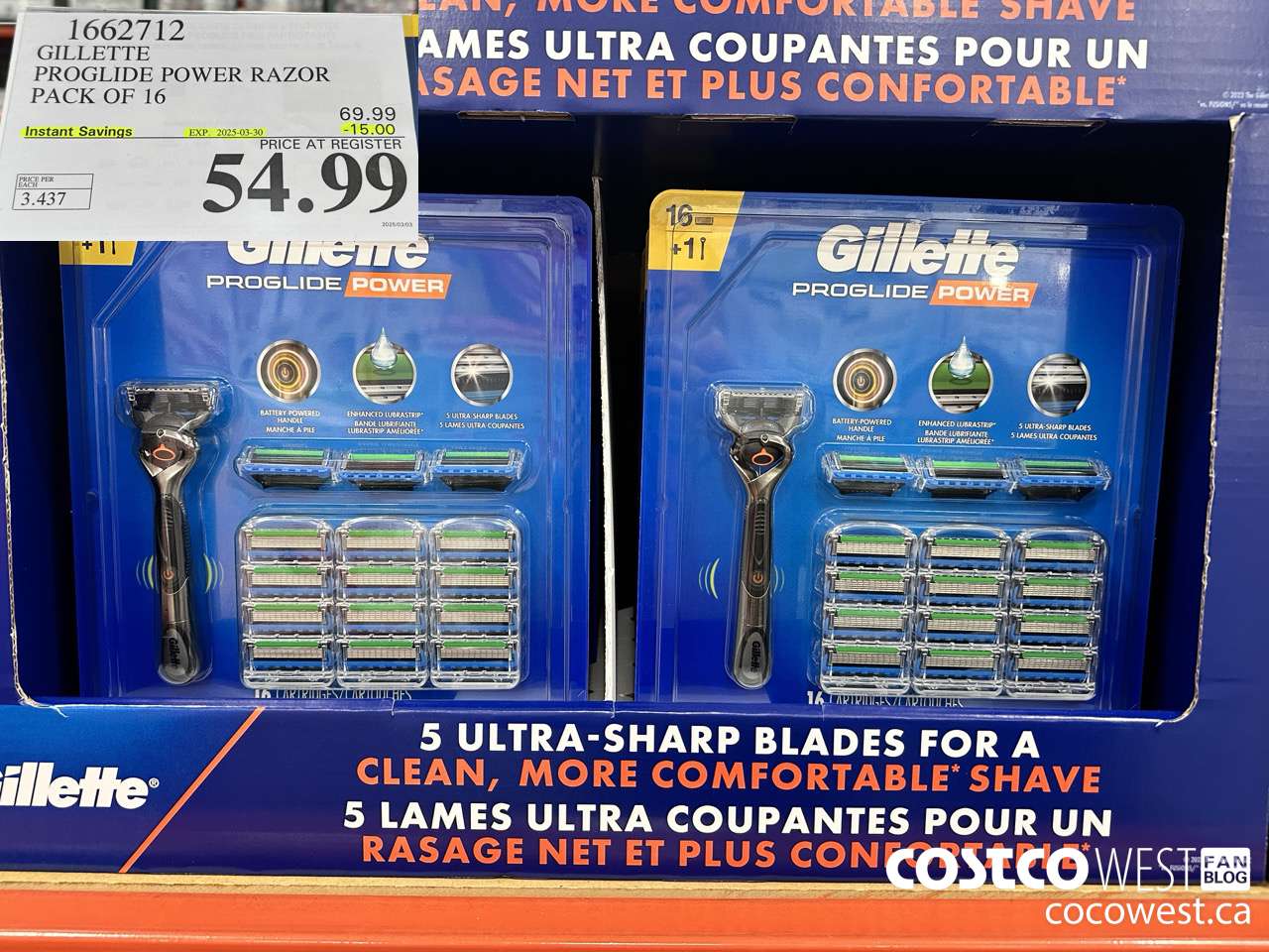 1662712 FUSION PROGLIDE POWER WITH HANDLE PACK OF 16 ($15.00 INSTANT SAVINGS EXPIRES ON 2025-03-30) $54.99