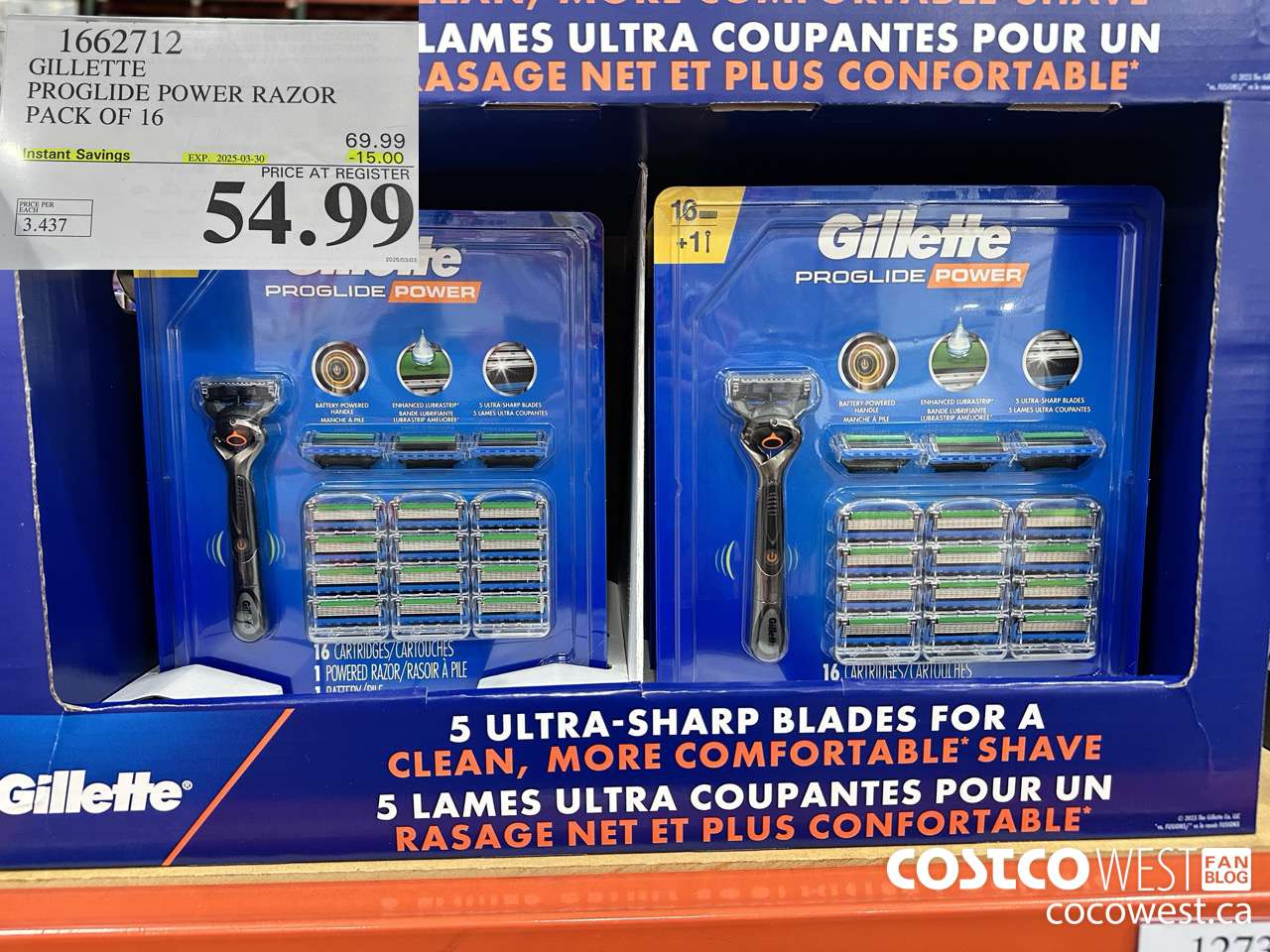 1662712 FUSION PROGLIDE POWER WITH HANDLE PACK OF 16 ($15.00 INSTANT SAVINGS EXPIRES ON 2025-03-30) $54.99