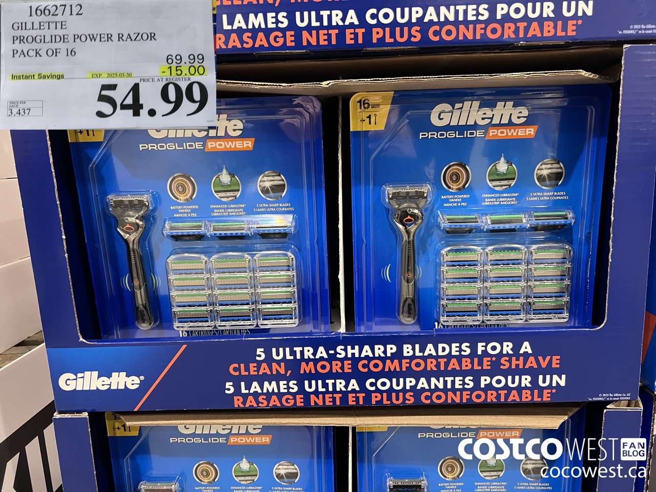 1662712 FUSION PROGLIDE POWER WITH HANDLE PACK OF 16 ($15.00 INSTANT SAVINGS EXPIRES ON 2025-03-30) $54.99