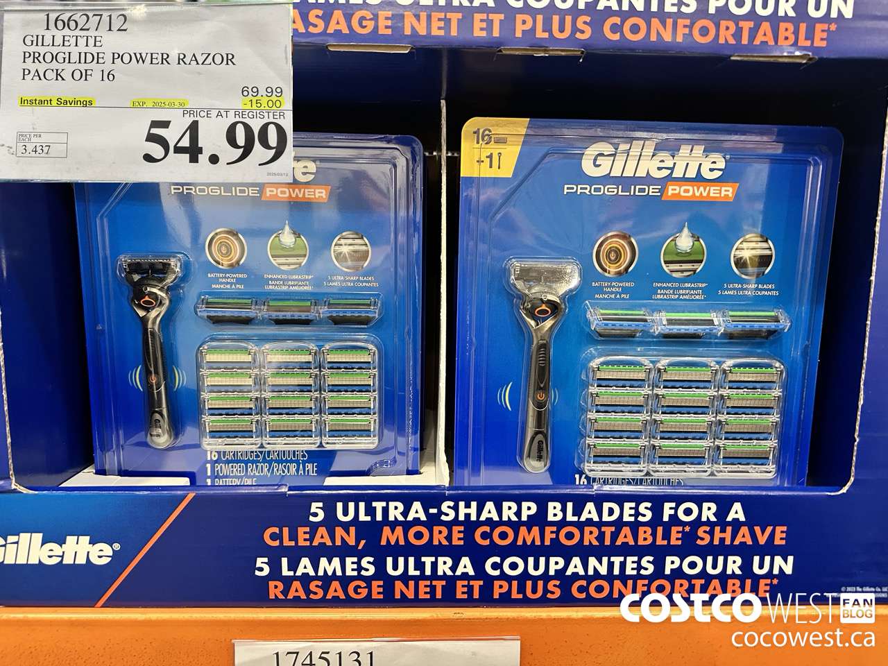 1662712 FUSION PROGLIDE POWER WITH HANDLE PACK OF 16 ($15.00 INSTANT SAVINGS EXPIRES ON 2025-03-30) $54.99