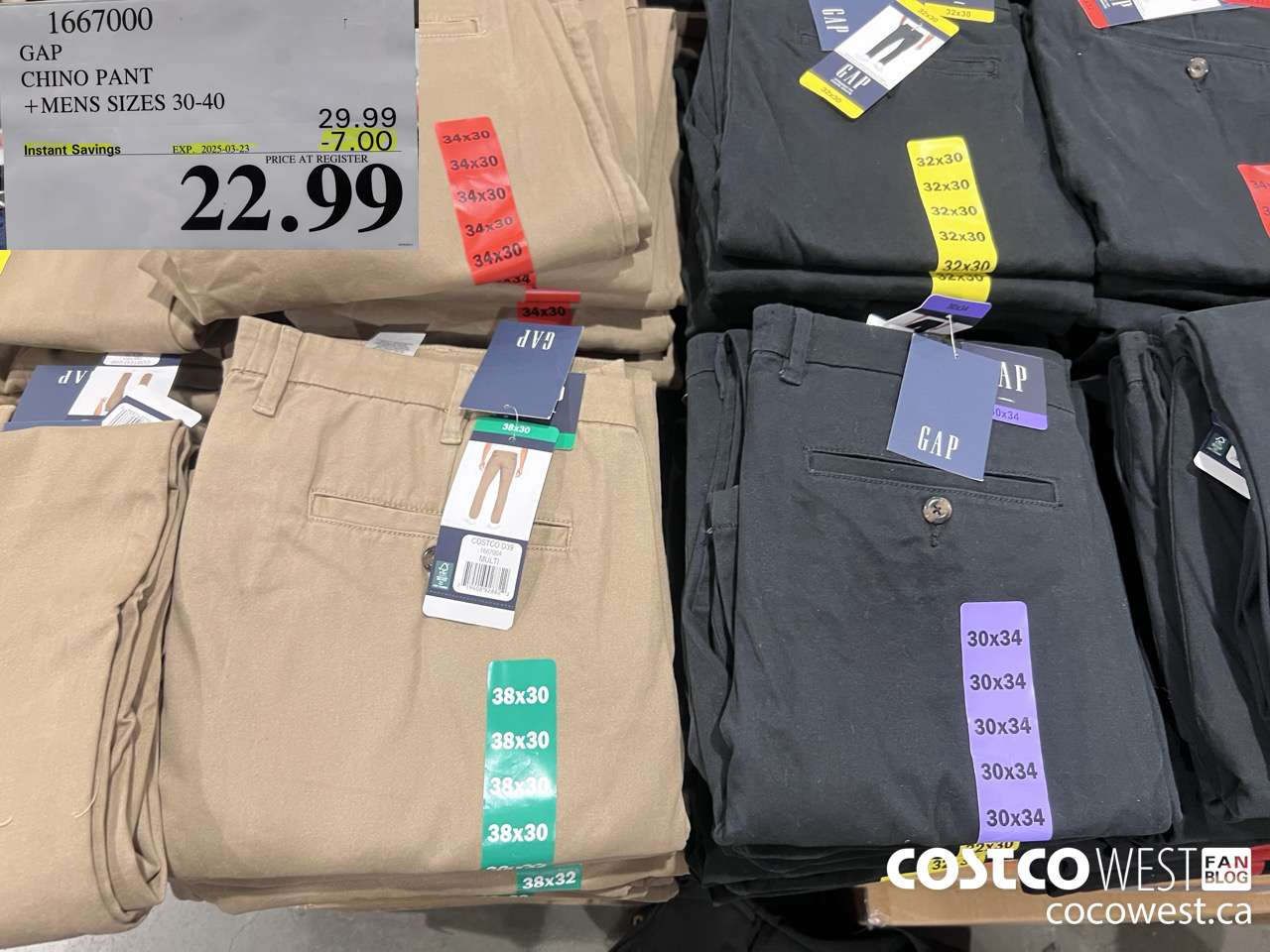 1667000 GAP CHINO PANT MENS SIZES 30-40 ($7.00 INSTANT SAVINGS EXPIRES ON 2025-03-23) $22.99