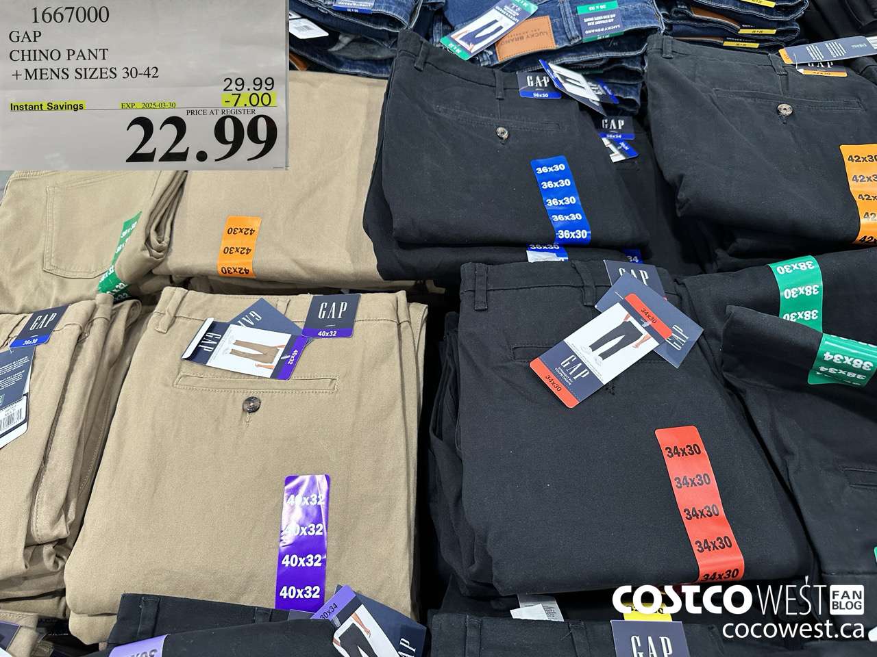 1667000 GAP CHINO PANT MENS SIZES 30-40 ($7.00 INSTANT SAVINGS EXPIRES ON 2025-03-30) $22.99