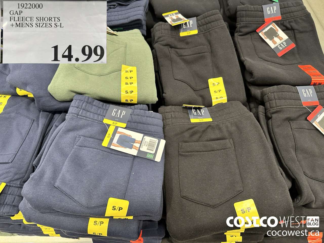 1922000 GAP FLEECE SHORTS MENS SIZES S-L $14.99