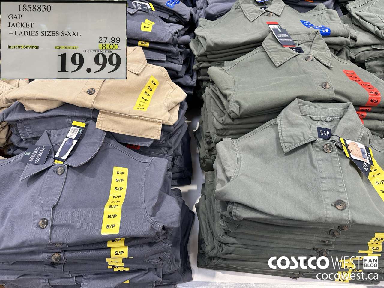 1858830 GAP JACKETS LADIES SIZES S-XXL ($8.00 INSTANT SAVINGS EXPIRES ON 2025-04-06) $19.99