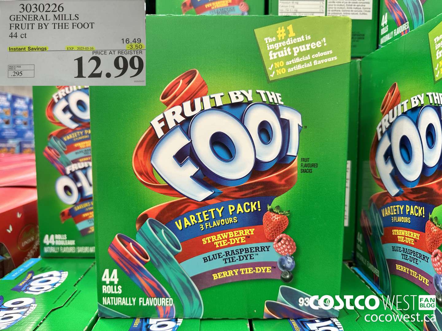 3030226 GENERAL MILLS FRUIT BY THE FOOT 44 ct ($3.50 INSTANT SAVINGS EXPIRES ON 2025-03-16) $12.99