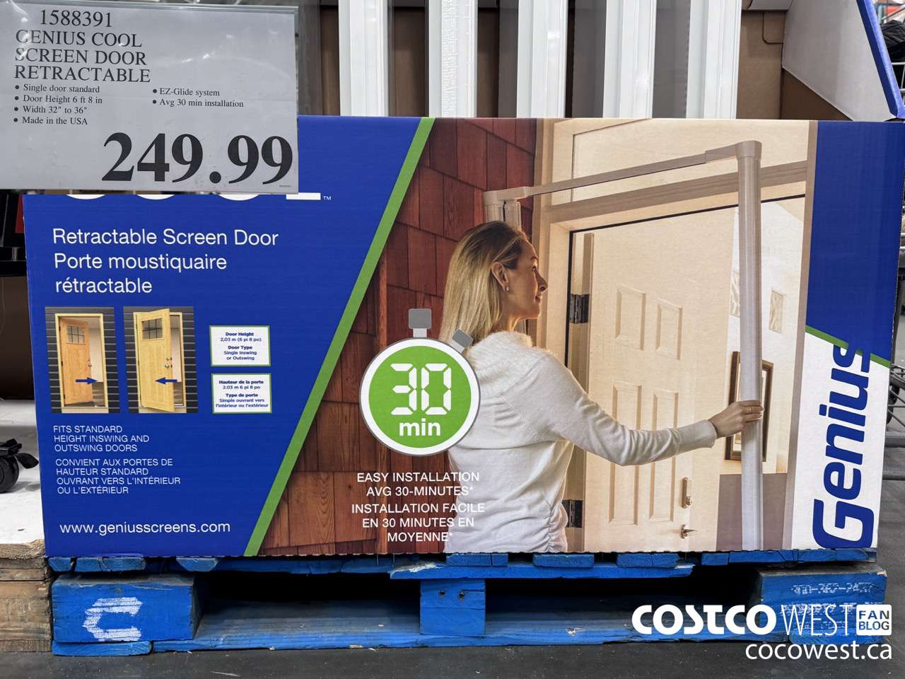 1588391 GENIUS COOL SCREEN DOOR RETRACTABLE $249.99