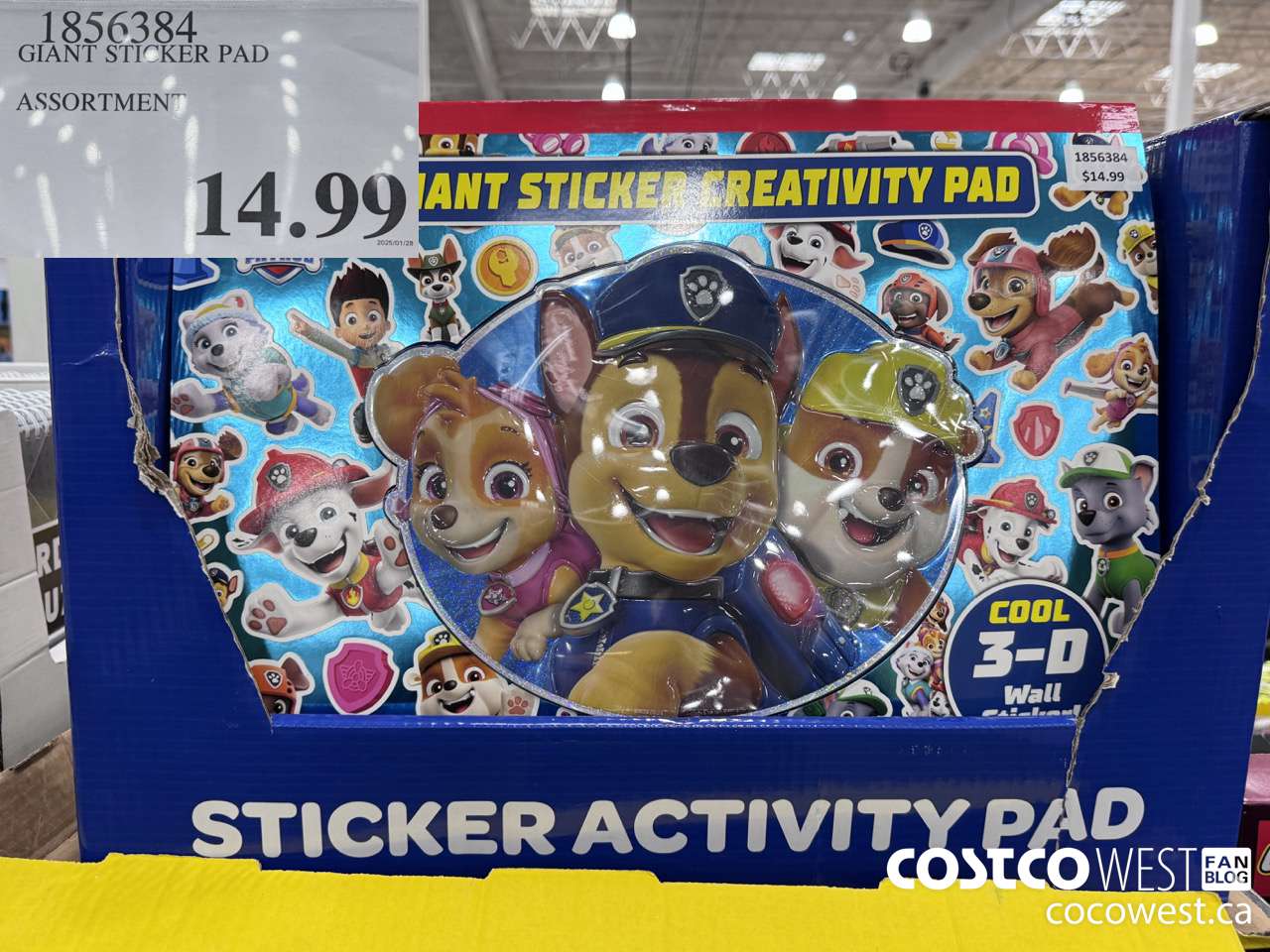 1856384 GIANT STICKER PAD ASSORTMENT $14.99