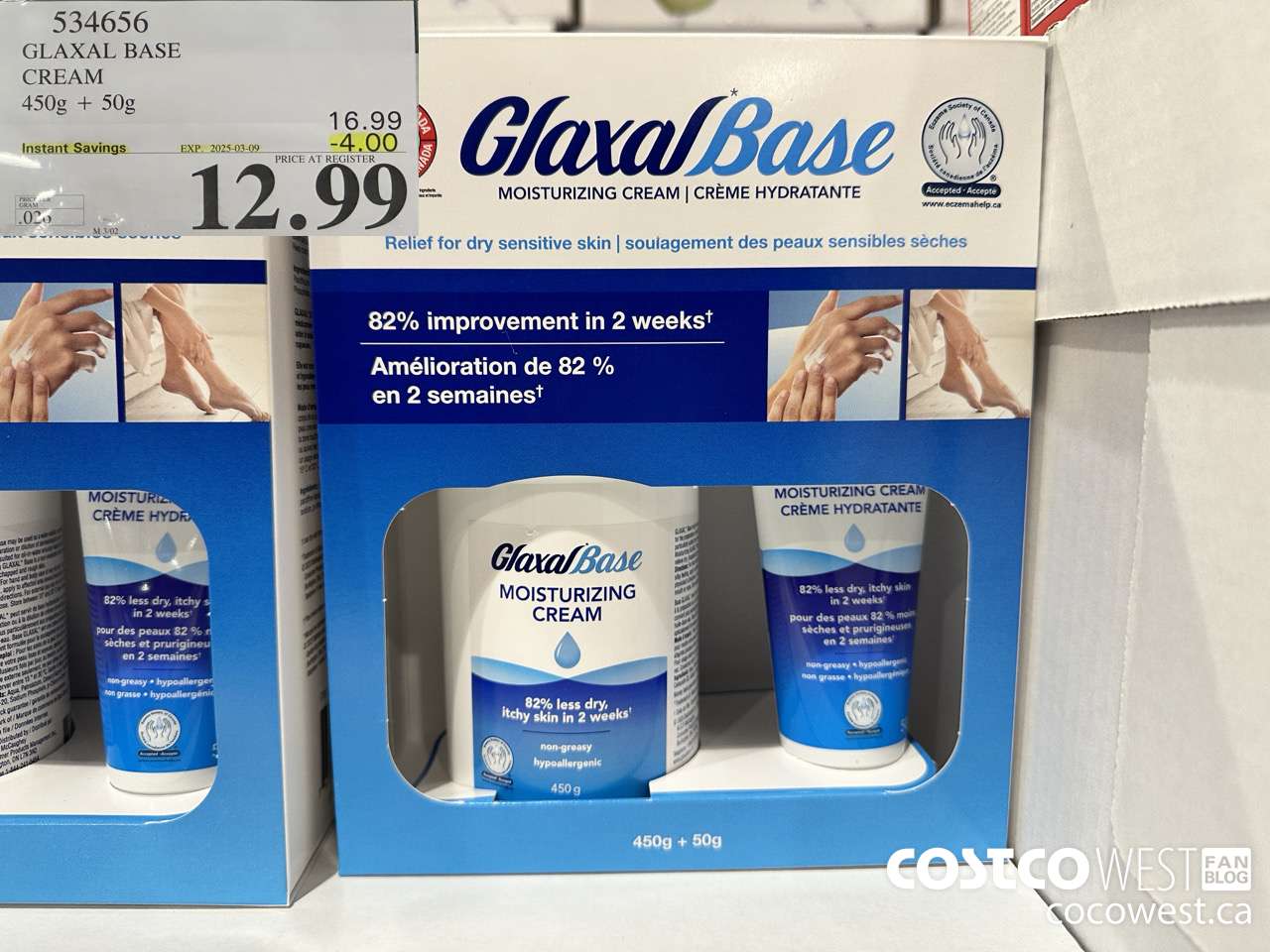 534656 GLAXAL BASE CREAM 450g + 50 g ($4.00 INSTANT SAVINGS EXPIRES ON 2025-03-09) $12.99