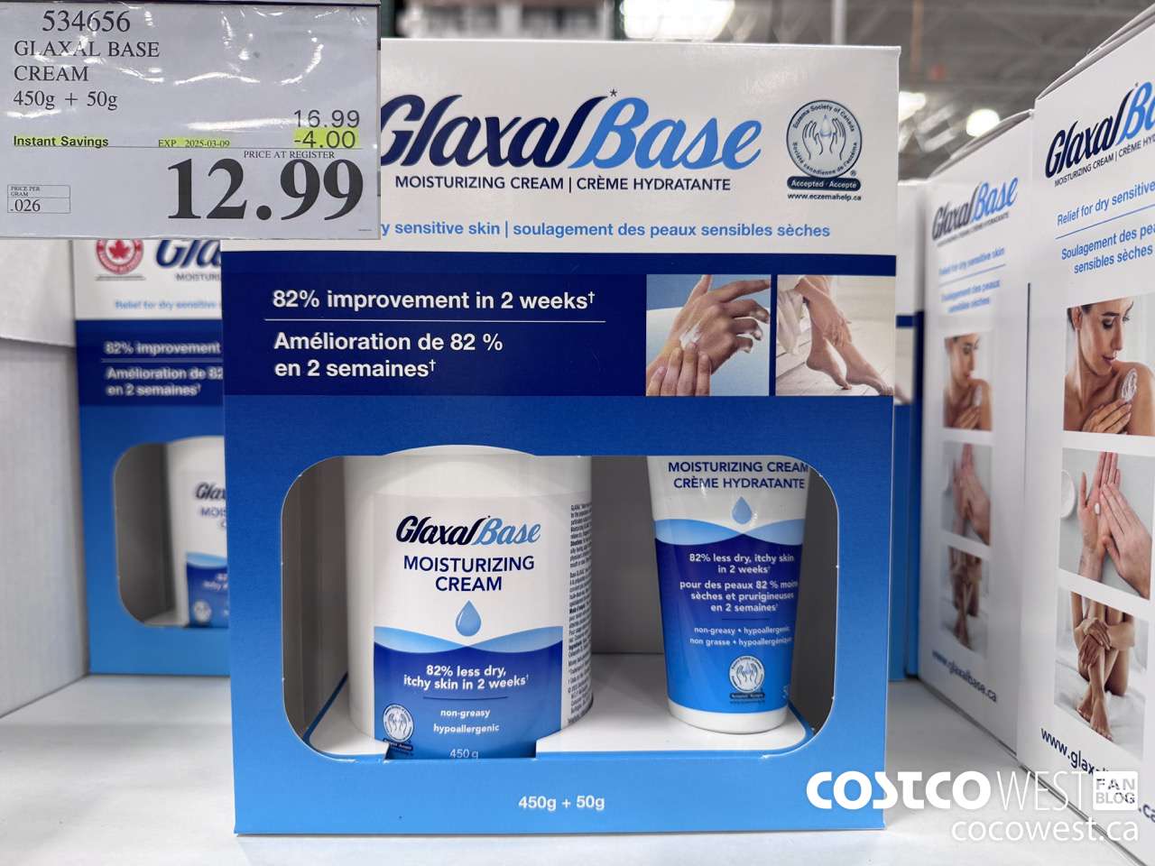 534656 GLAXAL BASE CREAM 450g + 50 g ($4.00 INSTANT SAVINGS EXPIRES ON 2025-03-09) $12.99