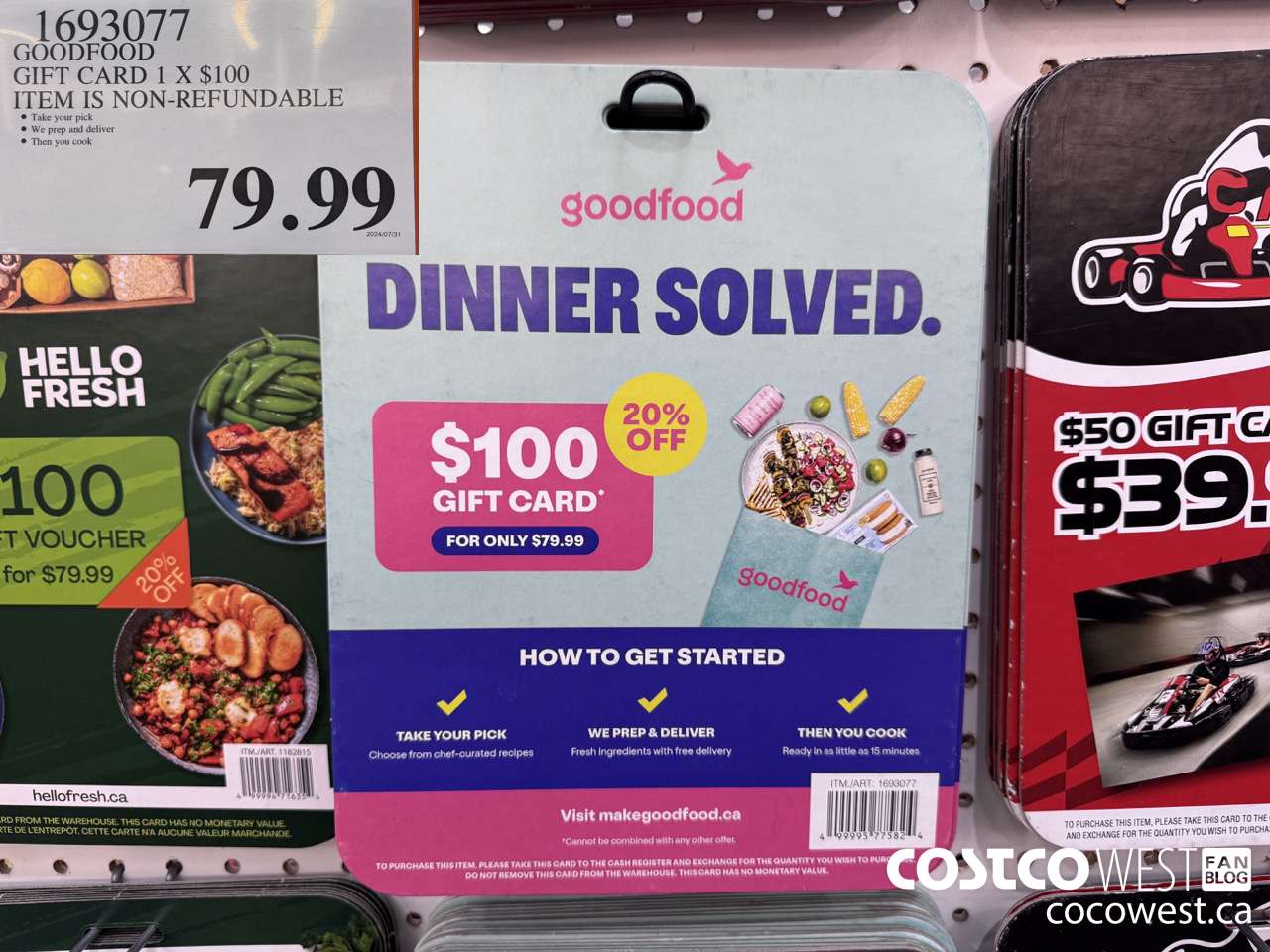 1693077 GOODFOOD GIFT CARD 1 X $100  $79.99