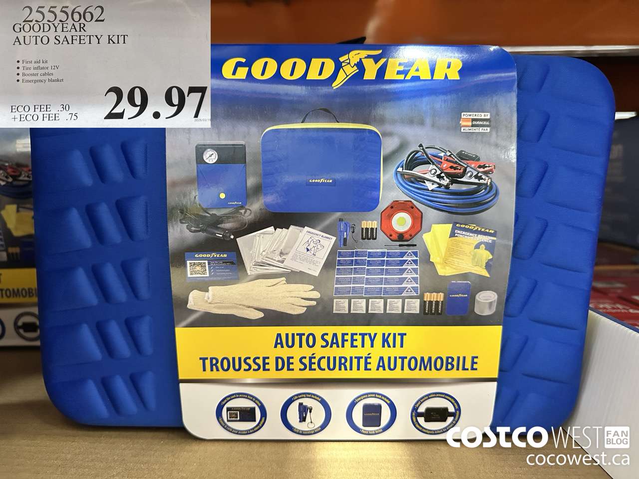 2555662 GOODYEAR AUTO SAFETY KIT $29.97
