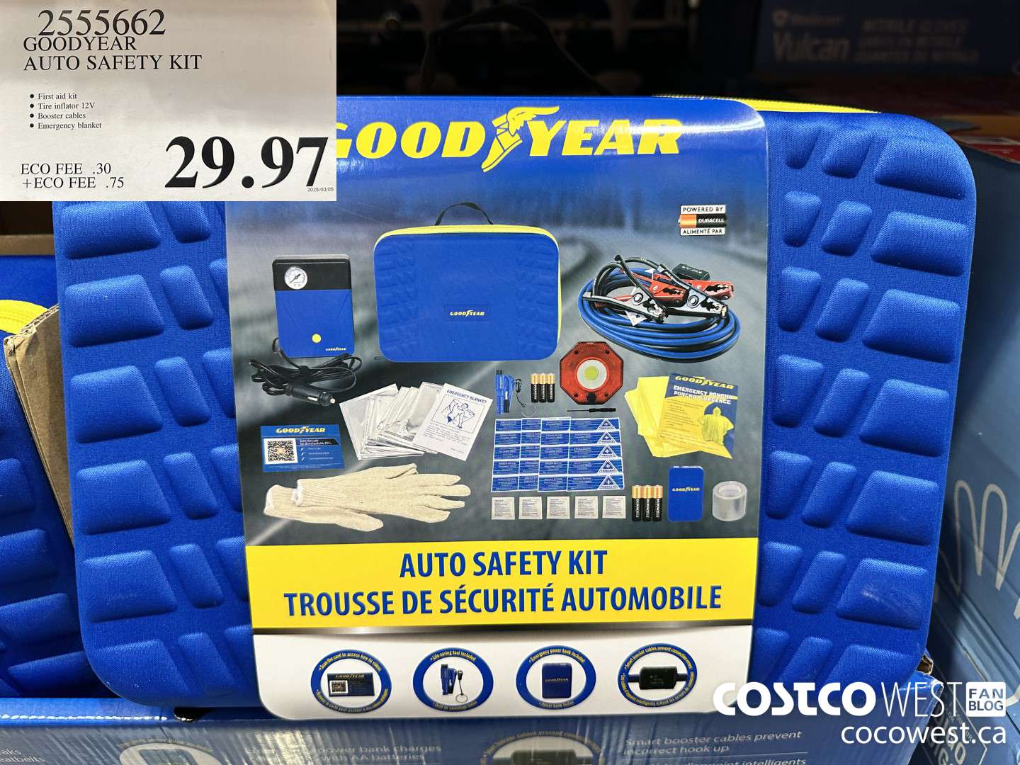 2555662 GOODYEAR AUTO SAFETY KIT $29.97