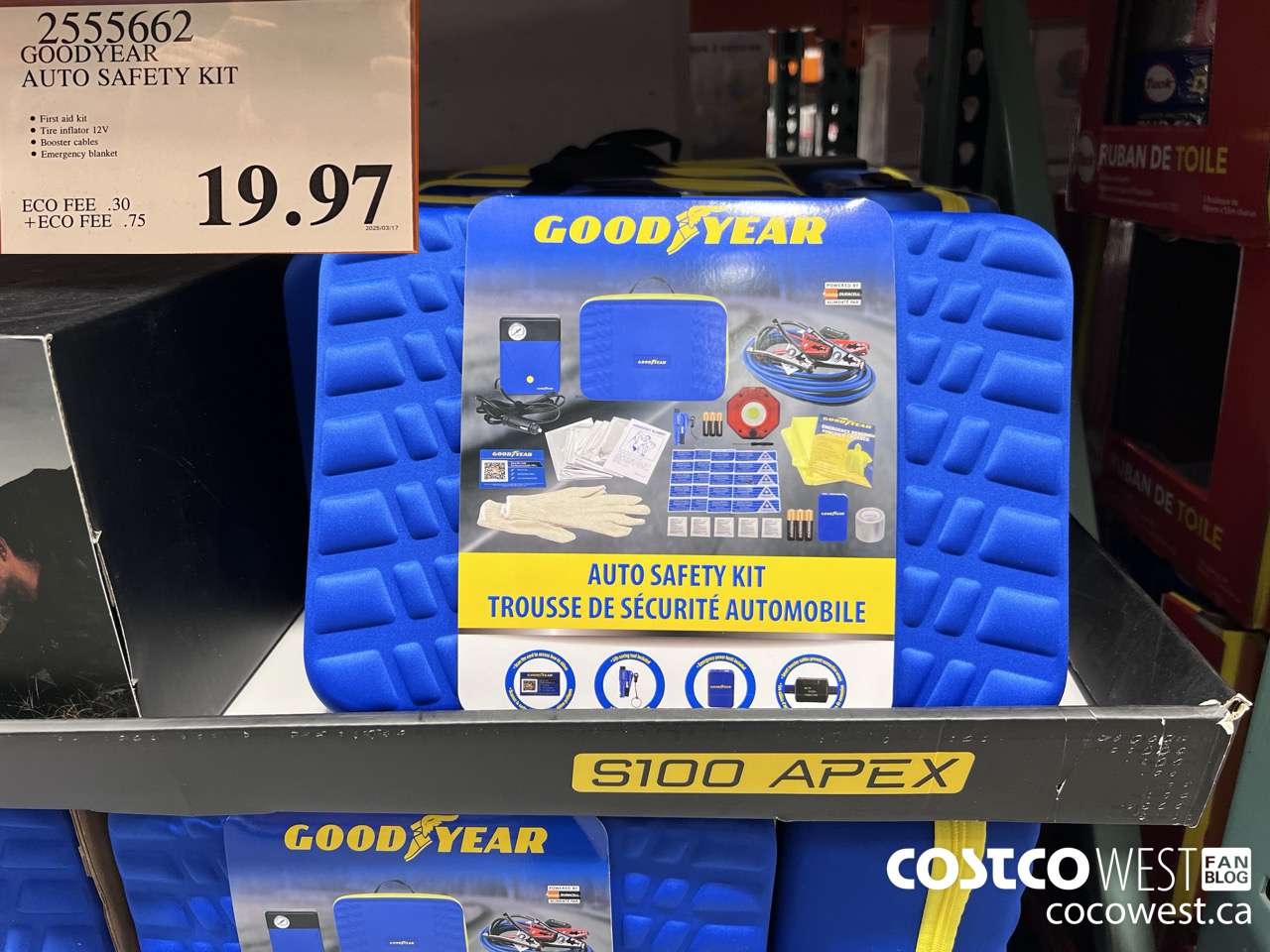 2555662 GOODYEAR AUTO SAFETY KIT $19.97