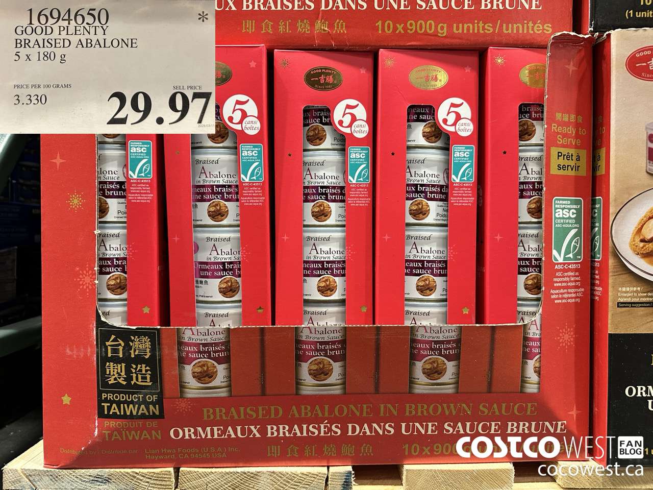 1694650 GOOD PLENTY BRAISED ABALONE 5 X 180G $29.97