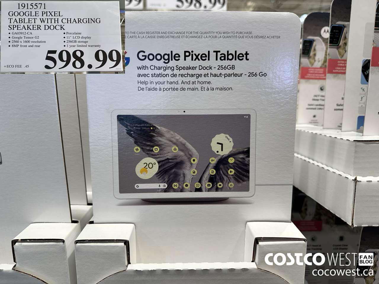 1915571 GOOGLE PIXEL TABLET WITH CHARGING SPEAKER DOCK $598.99