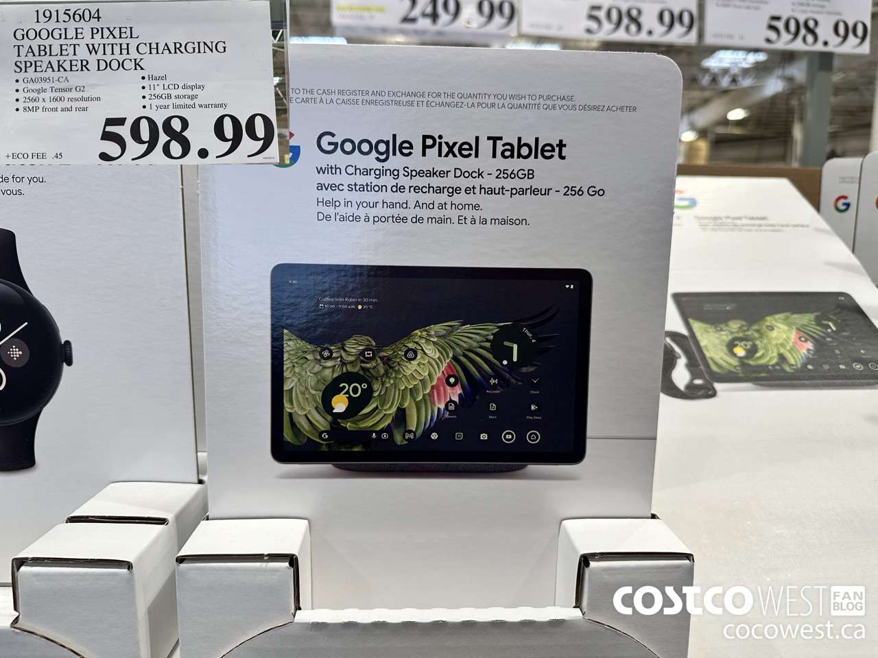 1915604 GOOGLE PIXEL TABLET WITH CHARGING SPEAKER DOCK $598.99