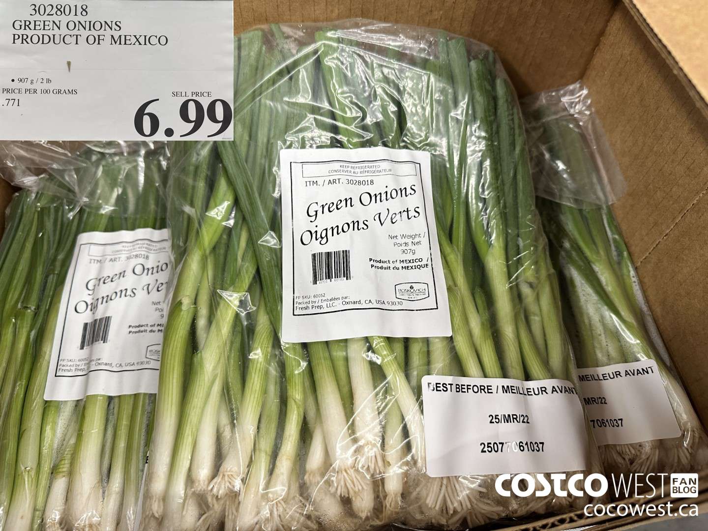 3028018 GREEN ONIONS PRODUCT OF MEXICO $6.99
