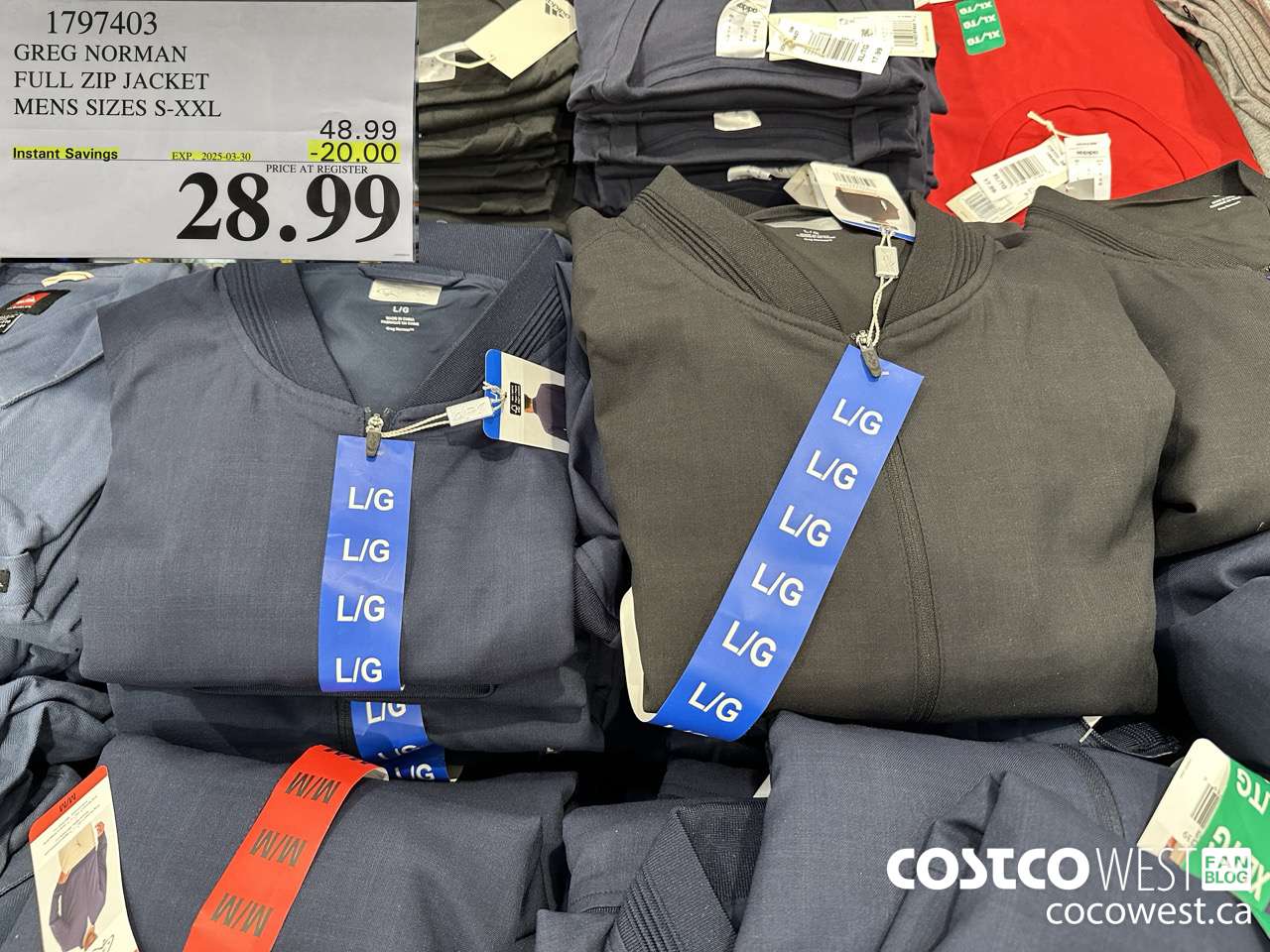 1797403 GREG NORMAN FULL ZIP JACKET MENS SIZES S-XXL ($20.00 INSTANT SAVINGS EXPIRES ON 2025-03-30) $28.99