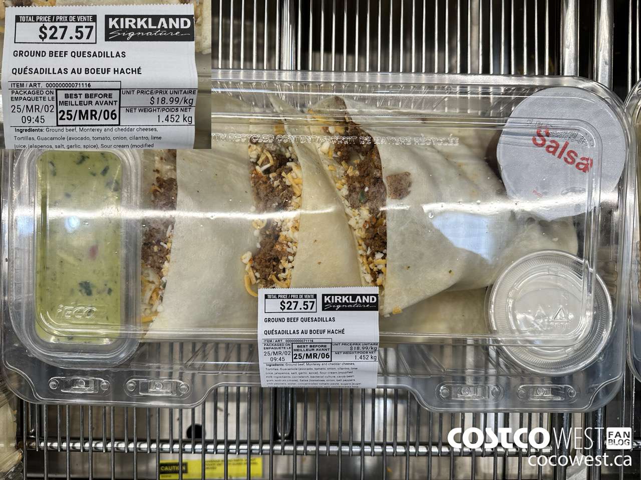 71116 GROUND BEEF QUESADILLAS $18.99