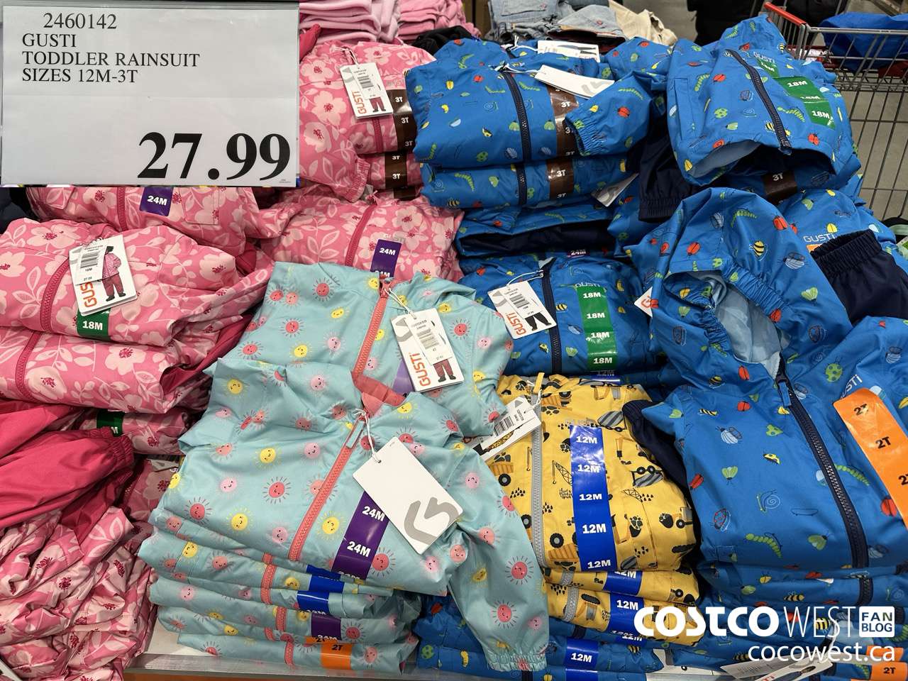 2460142 GUSTI TODDLER RAINSUIT SIZES 12M-3T $27.99