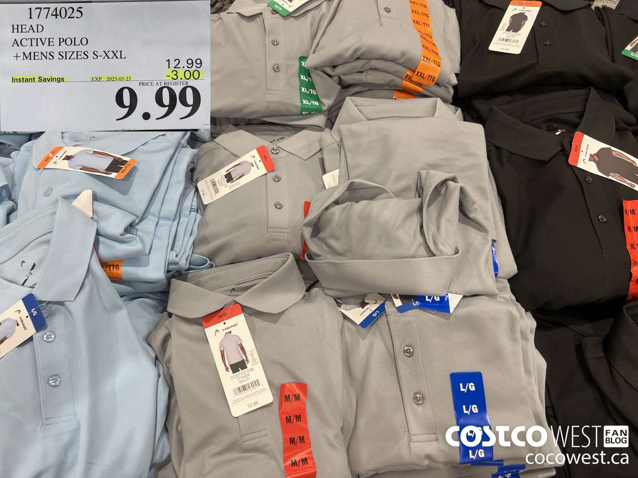 1774025 HEAD ACTIVE POLO MENS SIZES S-XXL ($3.00 INSTANT SAVINGS EXPIRES ON 2025-03-23) $9.99