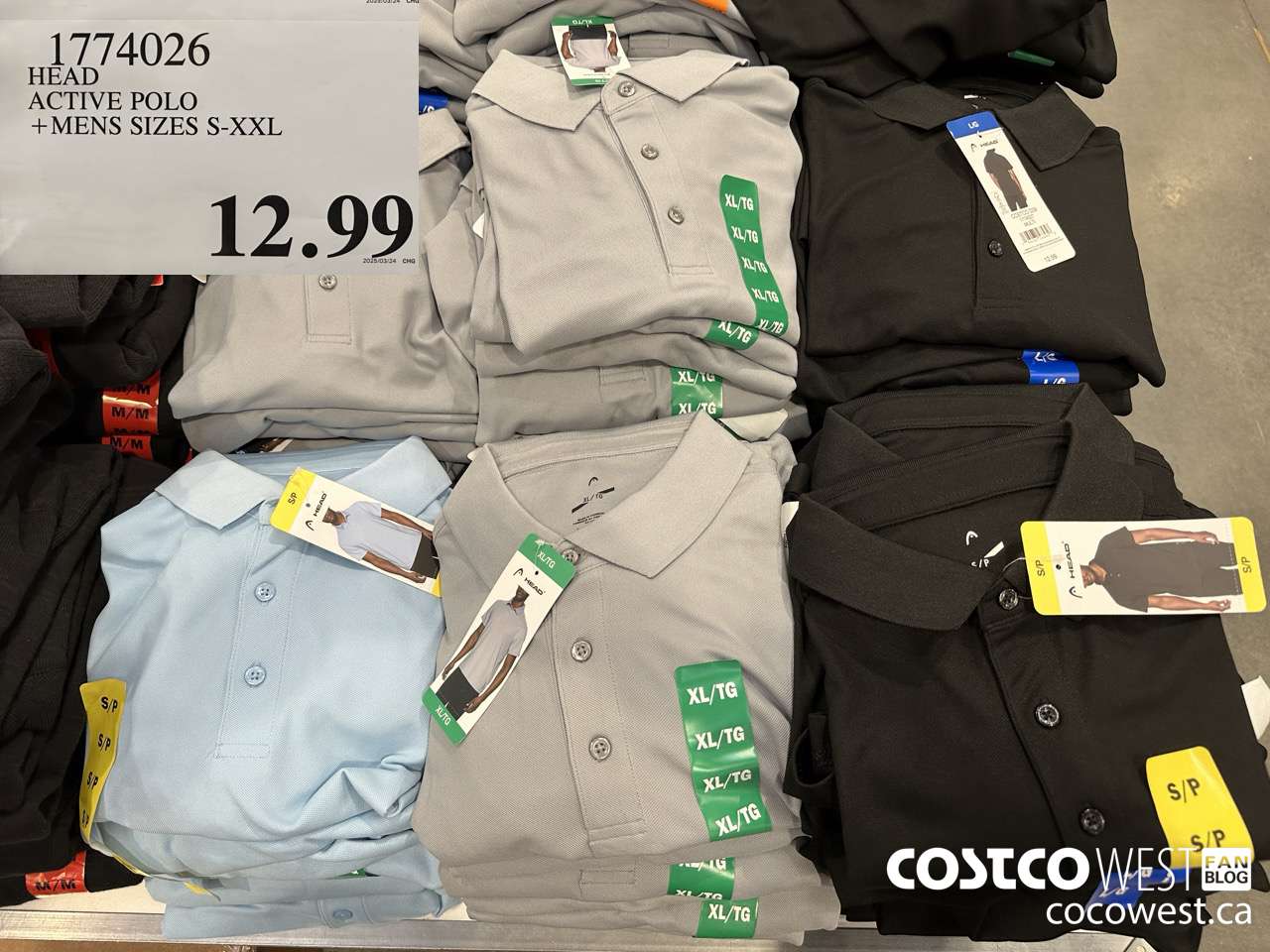 1774026 HEAD ACTIVE POLO MENS SIZES S-XXL $12.99