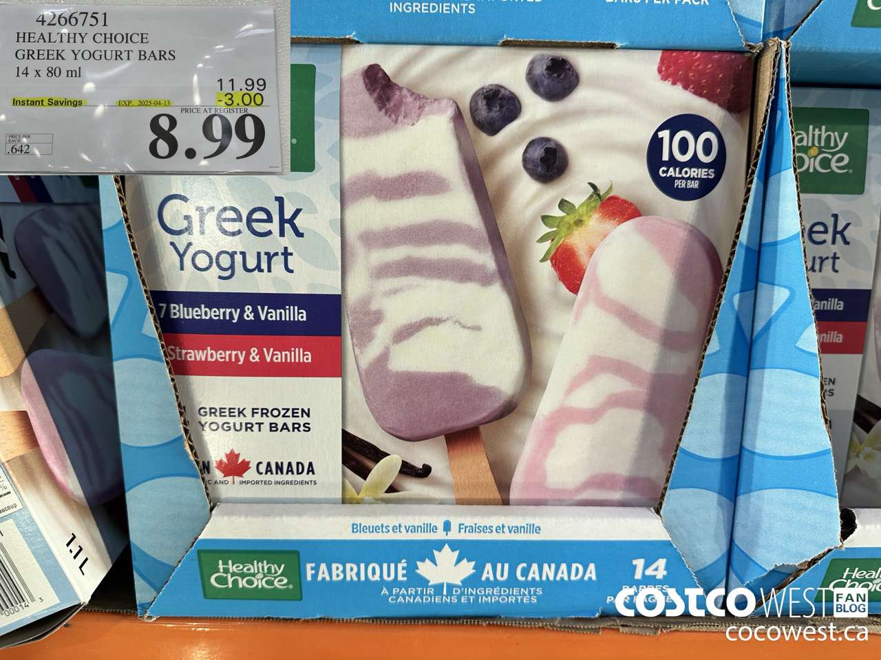 4266751 HEALTHY CHOICE GREEK YOGURT BARS 14 x 80 ml ($3.00 INSTANT SAVINGS EXPIRES ON 2025-04-13) $8.99