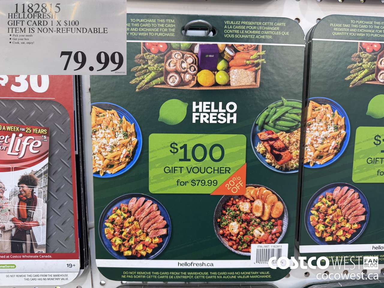 1182815 HELLOFRESH GIFT CARD 1 X $100 $79.99