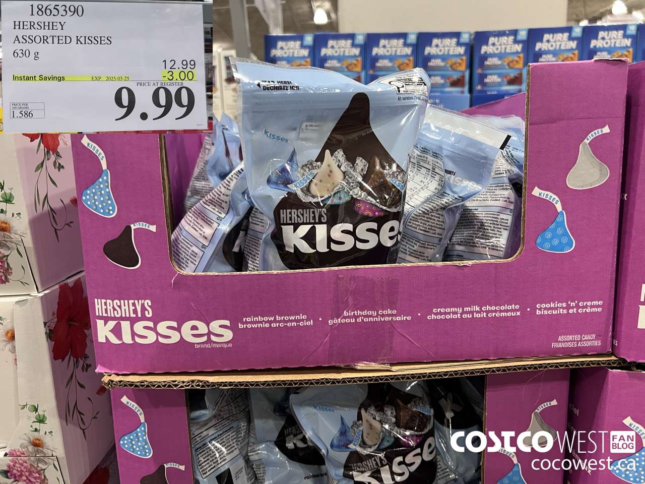 1865390 HERSHEY ASSORTED KISSES 630G ($3.00 INSTANT SAVINGS EXPIRES ON 2025-03-25) $9.99