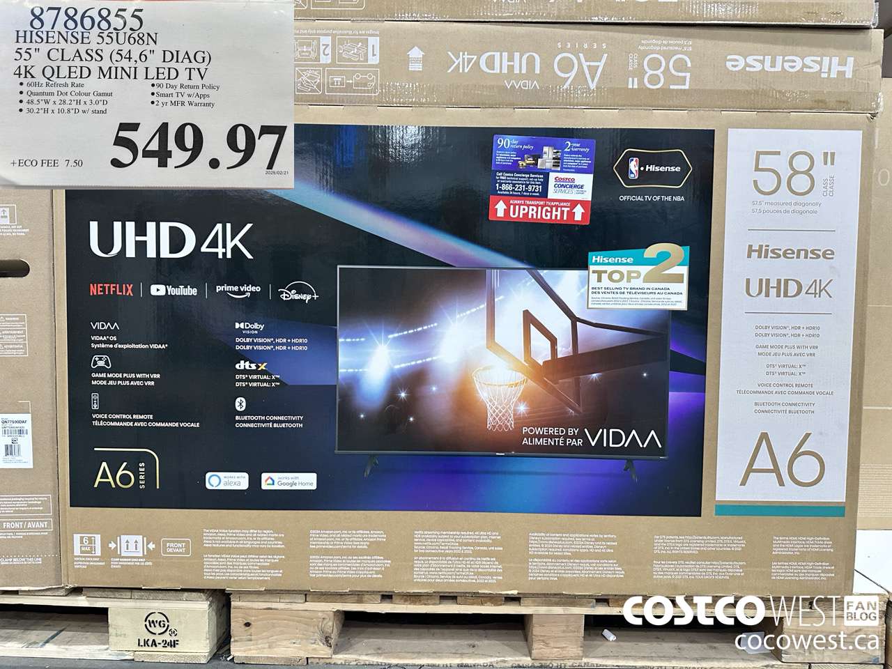 8786855 HISENSE 55U68N 55