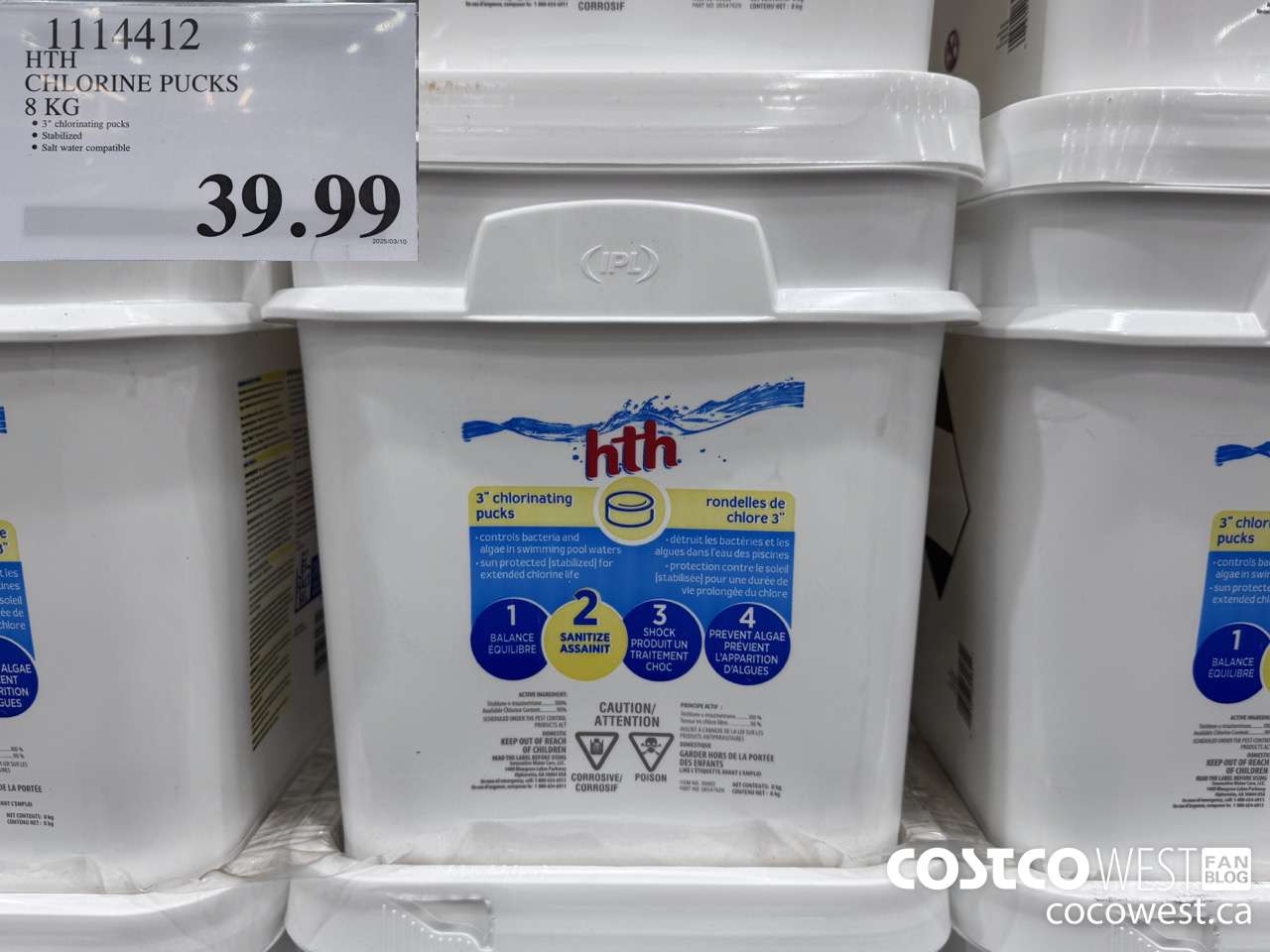 1114412 HTH CHLORINE PUCKS 8 KG $39.99