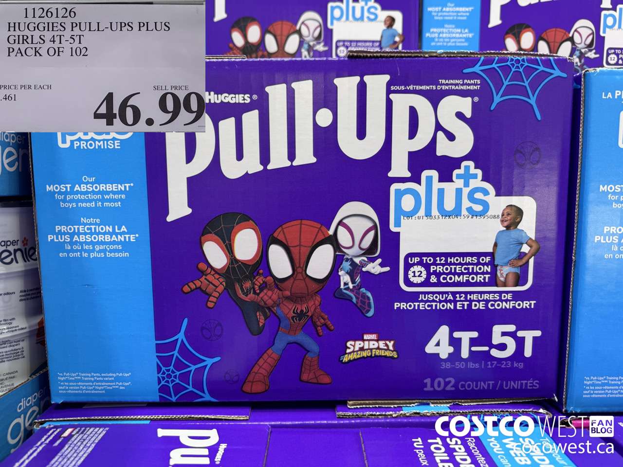 1126126 HUGGIES PULL-UPS PLUS GIRLS 4T-5T PACK OF 102 $46.99