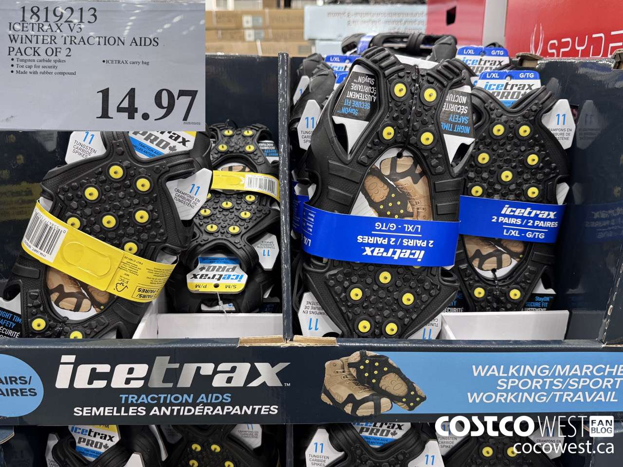 1819213 ICETRAX V3 WINTER TRACTION AIDS PACK OF 2 $14.97