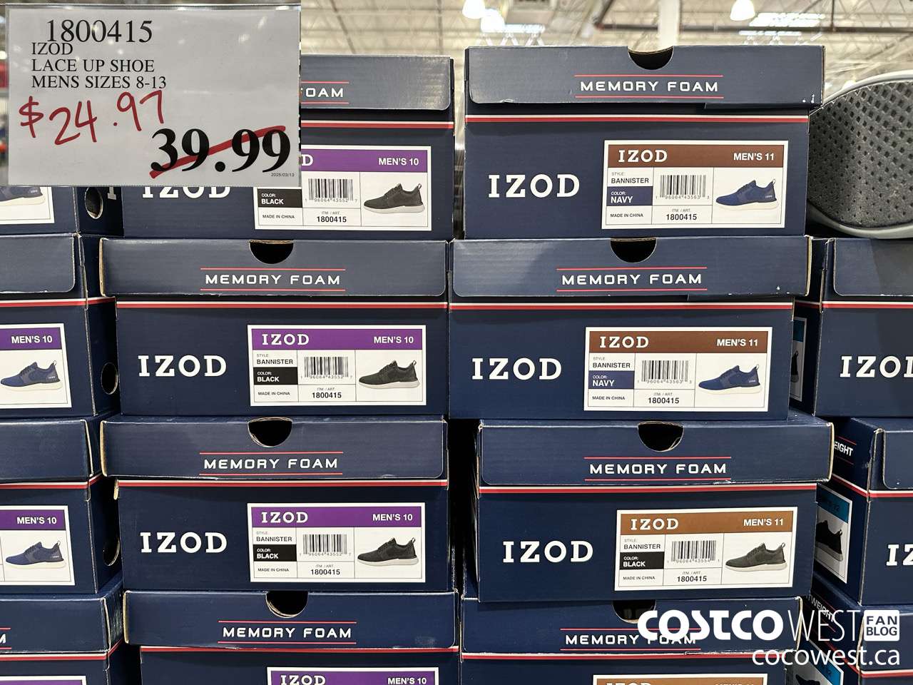1800415 IZOD LACE UP SHOE MENS SIZES 8-13 $24.97