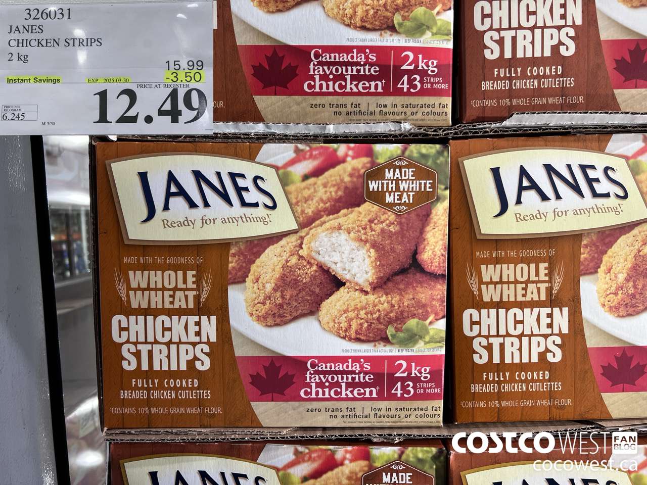 326031 JANES CHICKEN STRIPS 2 kg ($3.50 INSTANT SAVINGS EXPIRES ON 2025-03-30) $12.49