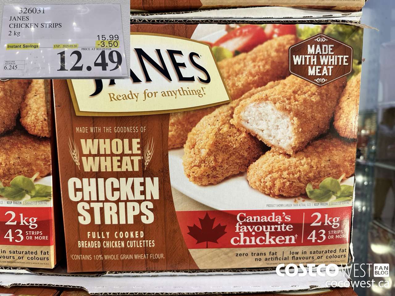 326031 JANES CHICKEN STRIPS 2 kg ($3.50 INSTANT SAVINGS EXPIRES ON 2025-03-30) $12.49
