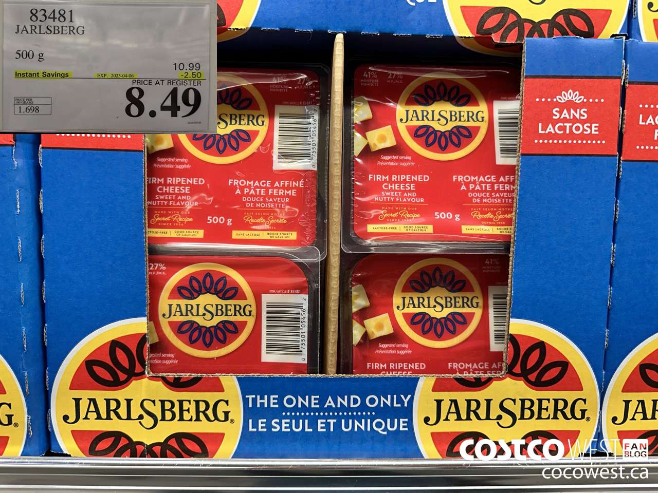 83481 JARLSBERG 500G ($2.50 INSTANT SAVINGS EXPIRES ON 2025-04-06) $8.49