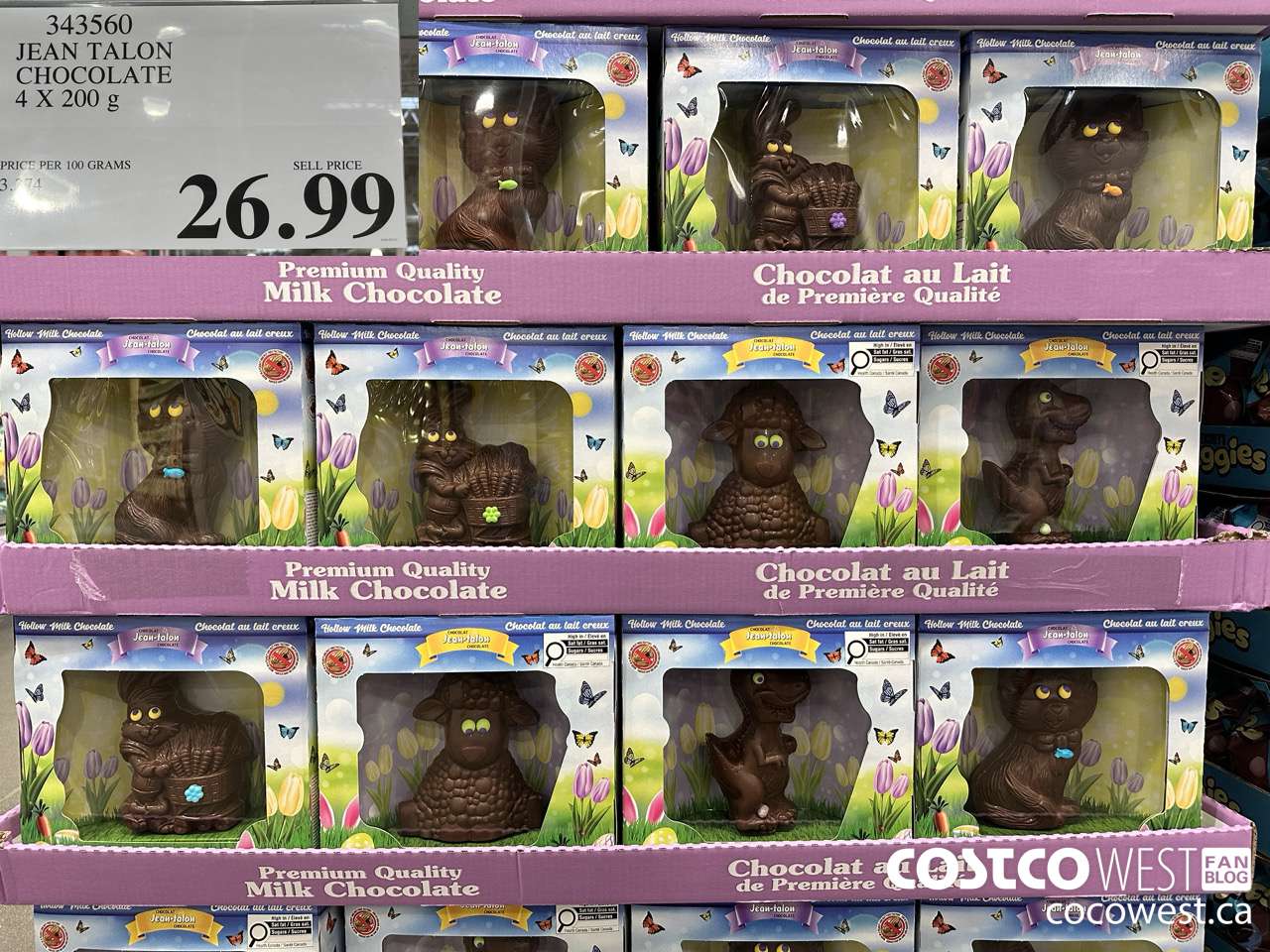 343560 JEAN TALON CHOCOLATE 4 X 200G $26.99