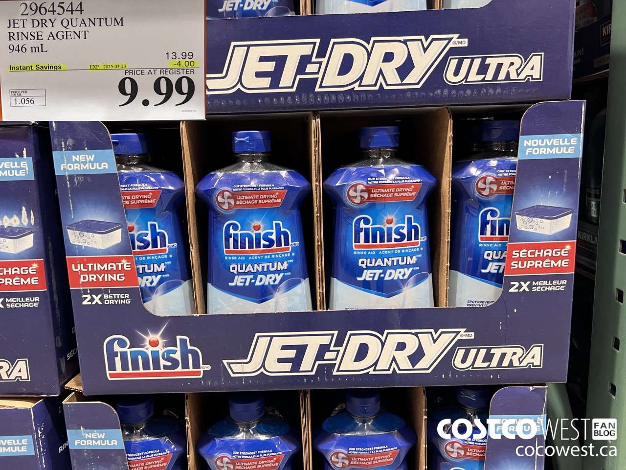 2964544 JET DRY ULTRA RINSE AGENT 946 mL ($4.00 INSTANT SAVINGS EXPIRES ON 2025-03-23) $9.99