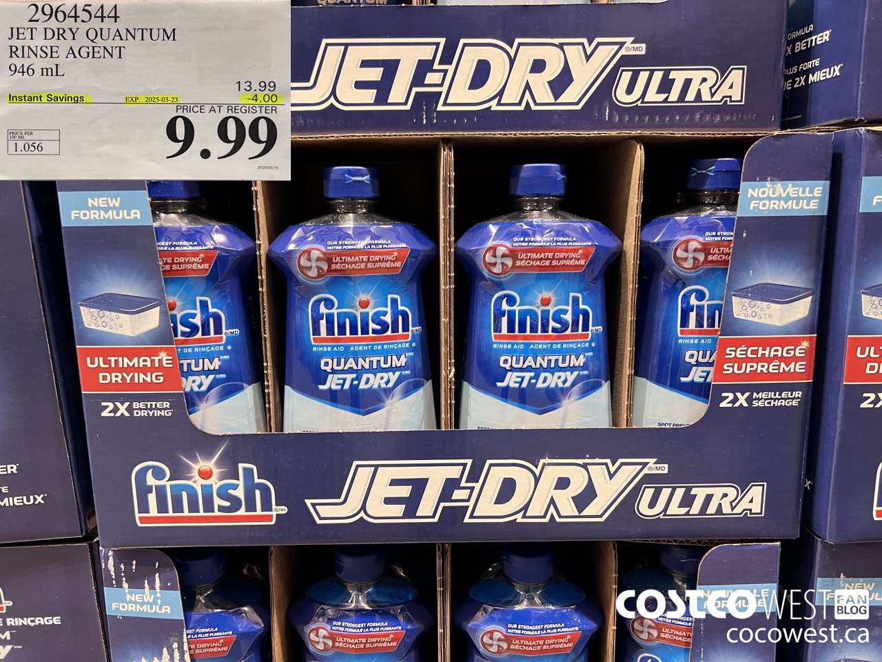 2964544 JET DRY ULTRA RINSE AGENT 946 mL ($4.00 INSTANT SAVINGS EXPIRES ON 2025-03-23) $9.99