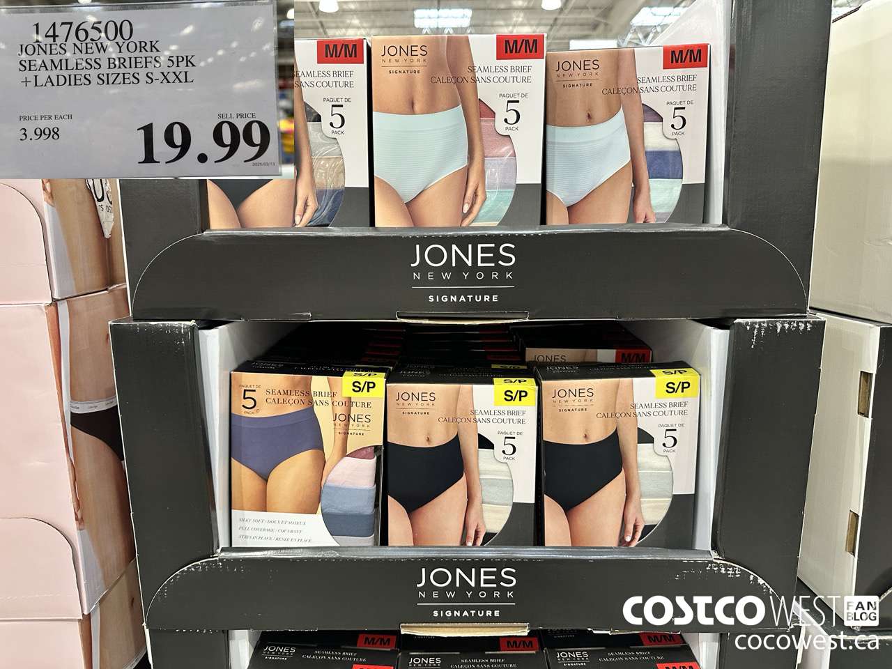 1476500 JONES NEW YORK SEAMLESS BRIEF 5PK LADIES SIZES S-XXL $19.99