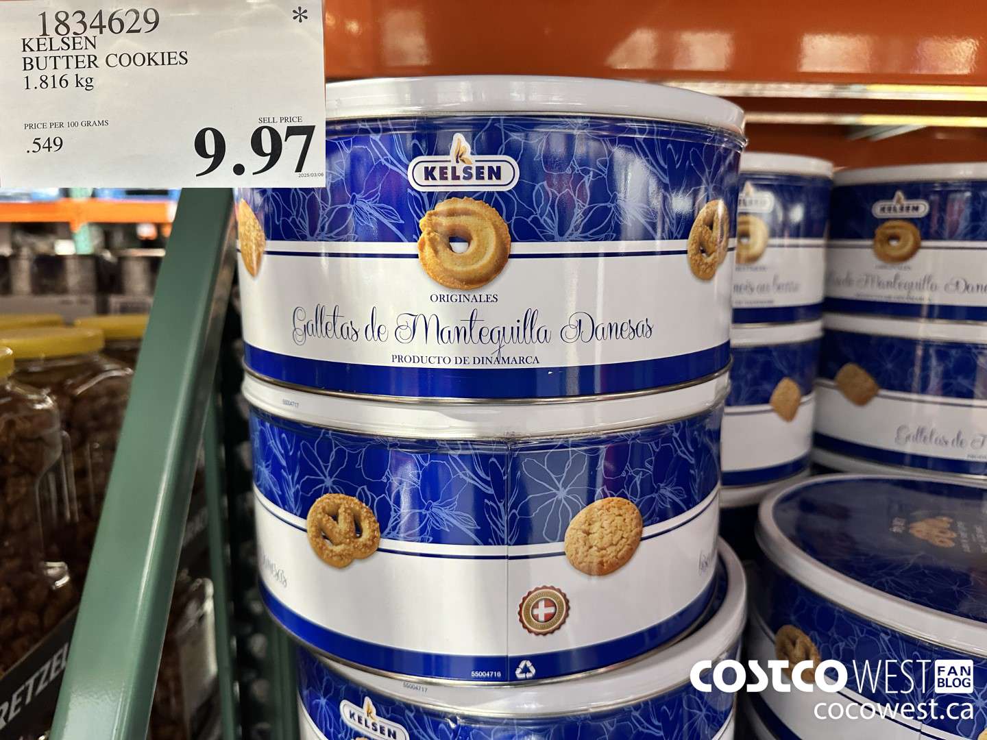 1834629 KELSEN BUTTER COOKIES 1.816KG $9.97