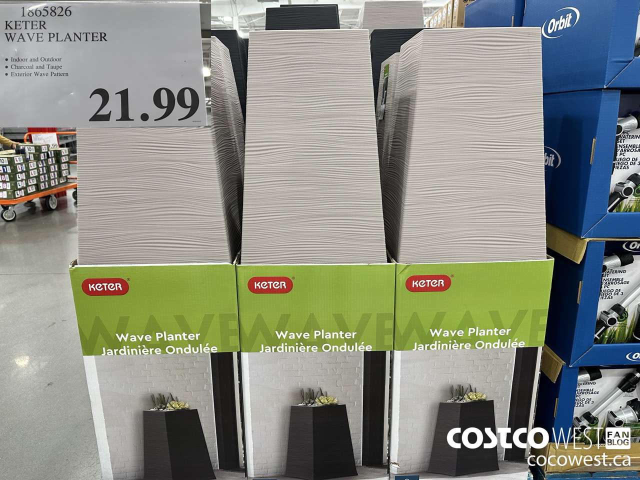 1865826 KETER WAVE PLANTER $21.99